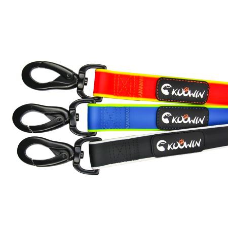 방수 PVC 비닐 입히는 폴리 에스테 가죽 끈 개 목걸이